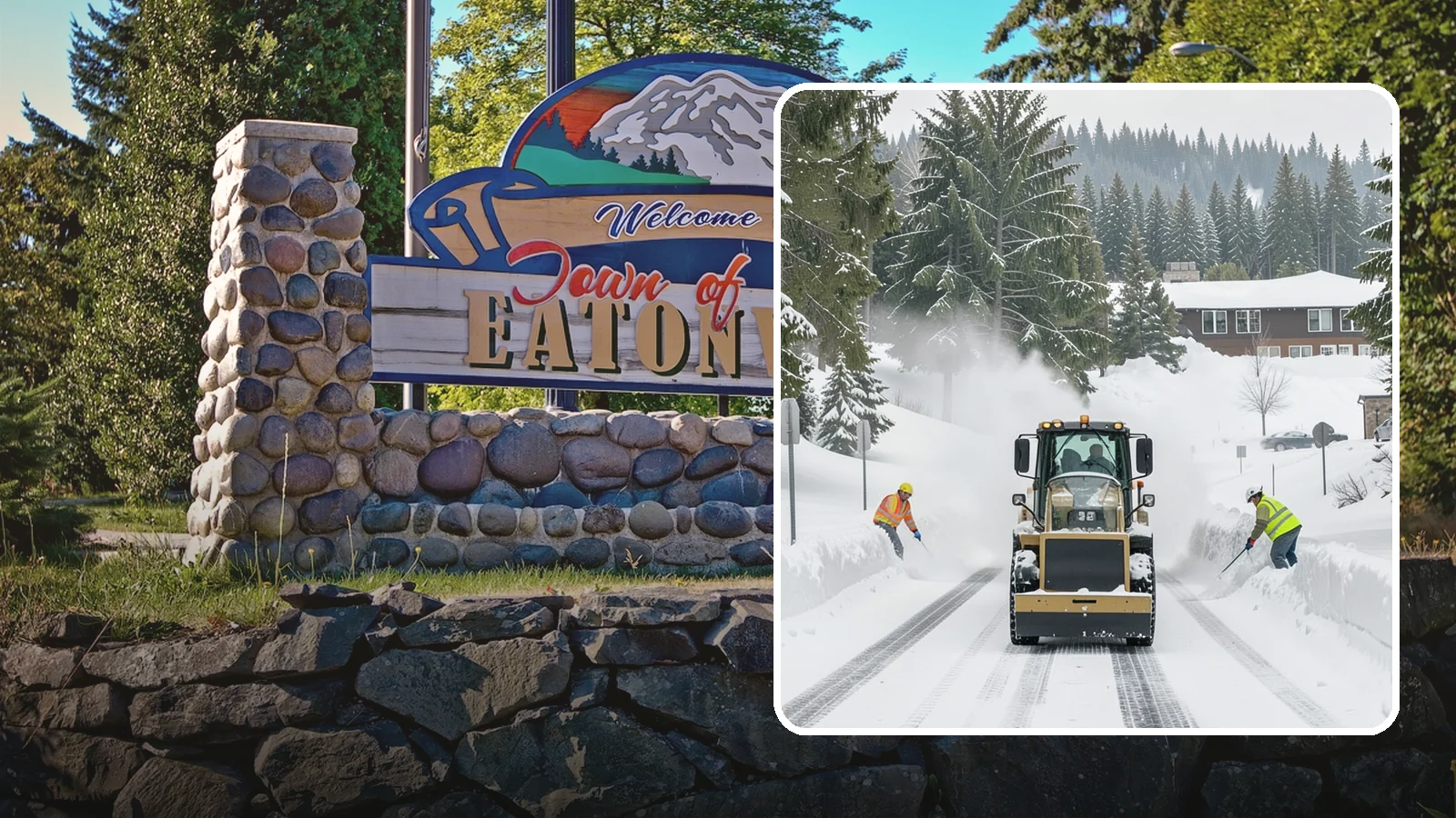 Hotel Snow Plowing in Eatonville, Pierce County, WA - We plow hotel lots, the porte-cochere, and guest entrances around the clock so arriving travelers always find safe access.