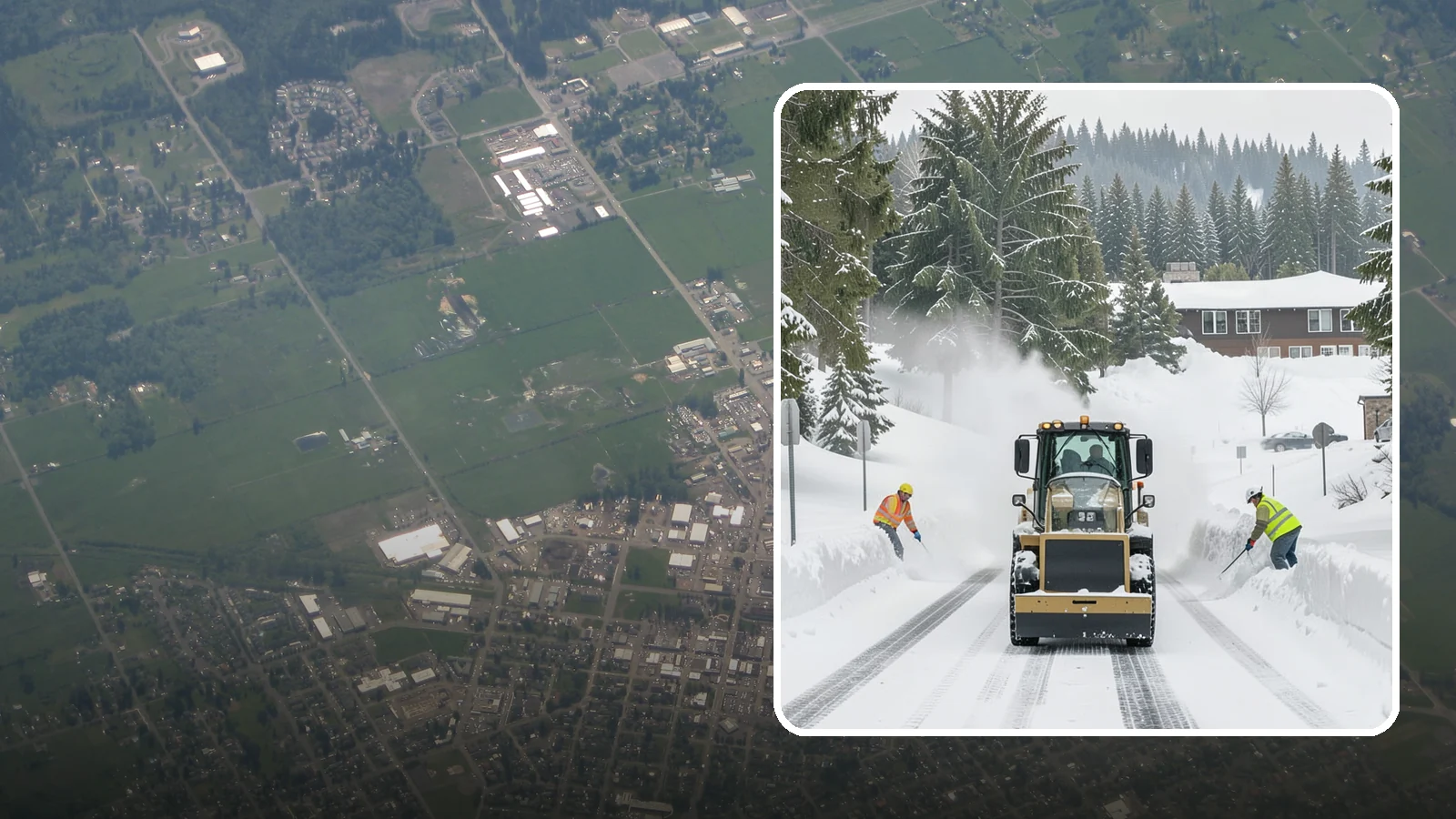 Hotel Snow Plowing in Enumclaw, King County, WA - We plow hotel lots, the porte-cochere, and guest entrances around the clock so arriving travelers always find safe access.