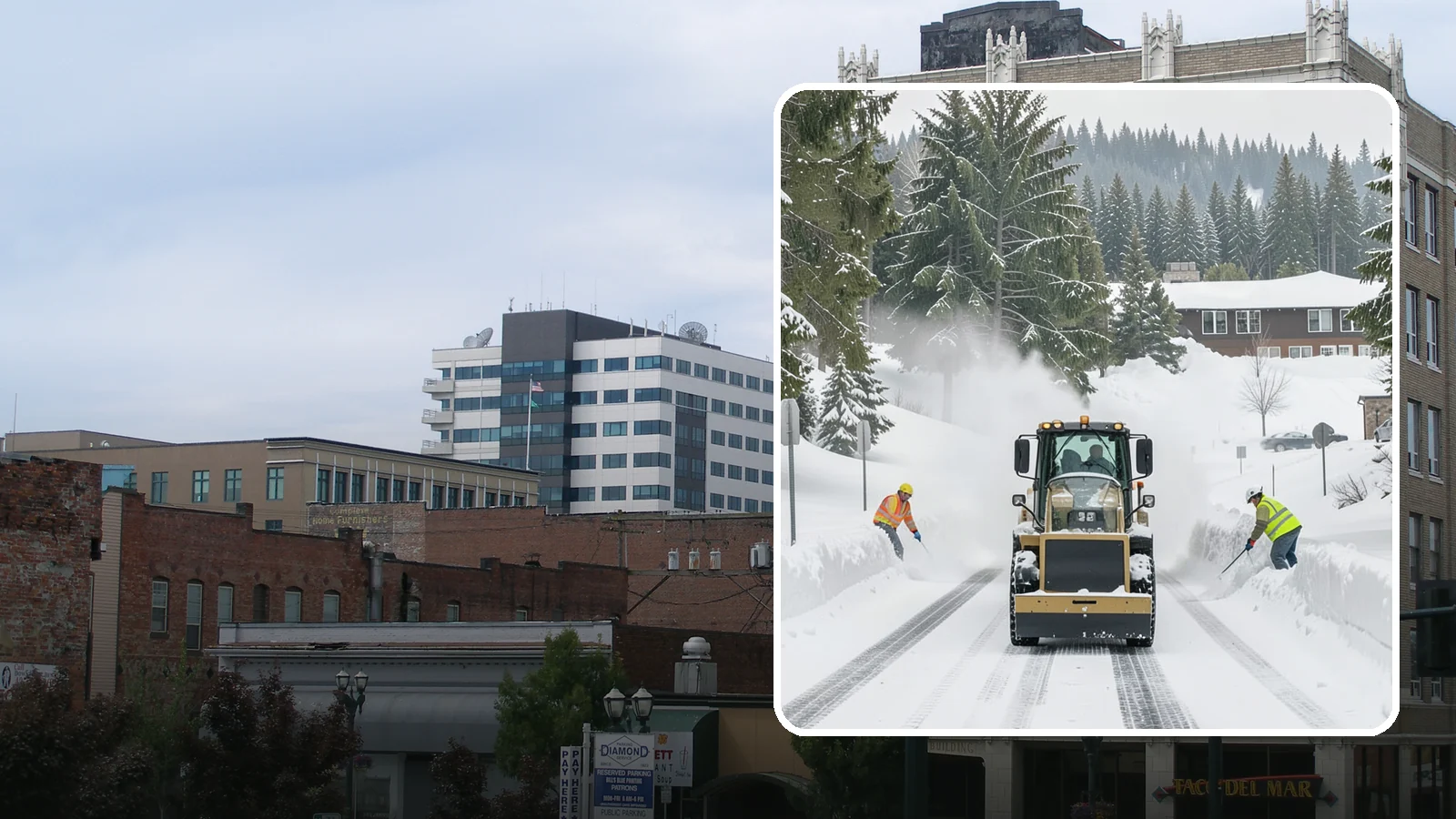 Hotel Snow Plowing in Everett, Snohomish County, WA - We plow hotel lots, the porte-cochere, and guest entrances around the clock so arriving travelers always find safe access.
