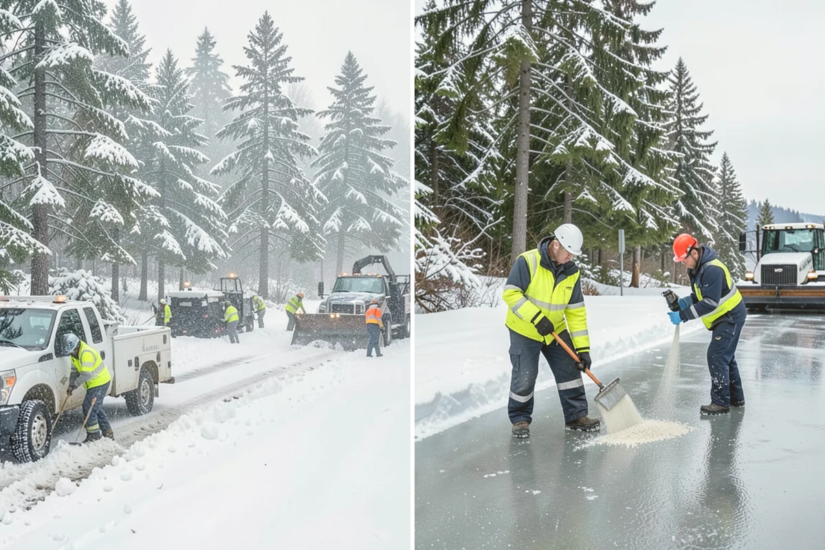 Hotel Snow Plowing in Fife, Pierce County, WA - Set 24-hour priorities for the porte-cochere, entrances, and guest lot