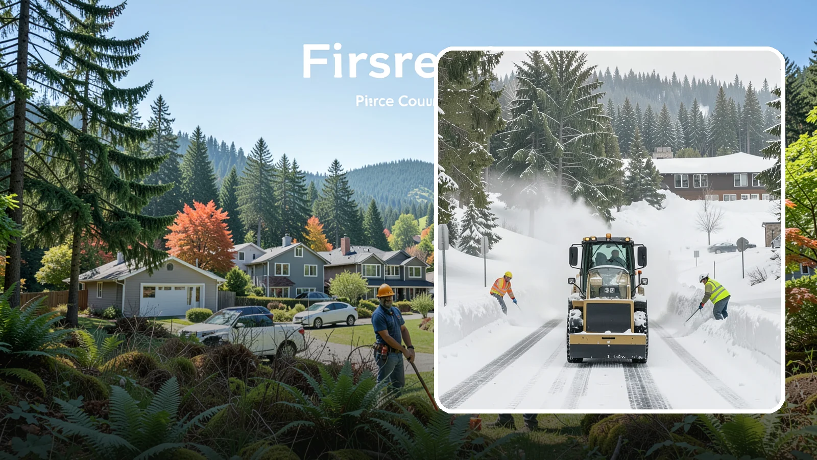 Hotel Snow Plowing in Fircrest, Pierce County, WA - We plow hotel lots, the porte-cochere, and guest entrances around the clock so arriving travelers always find safe access.