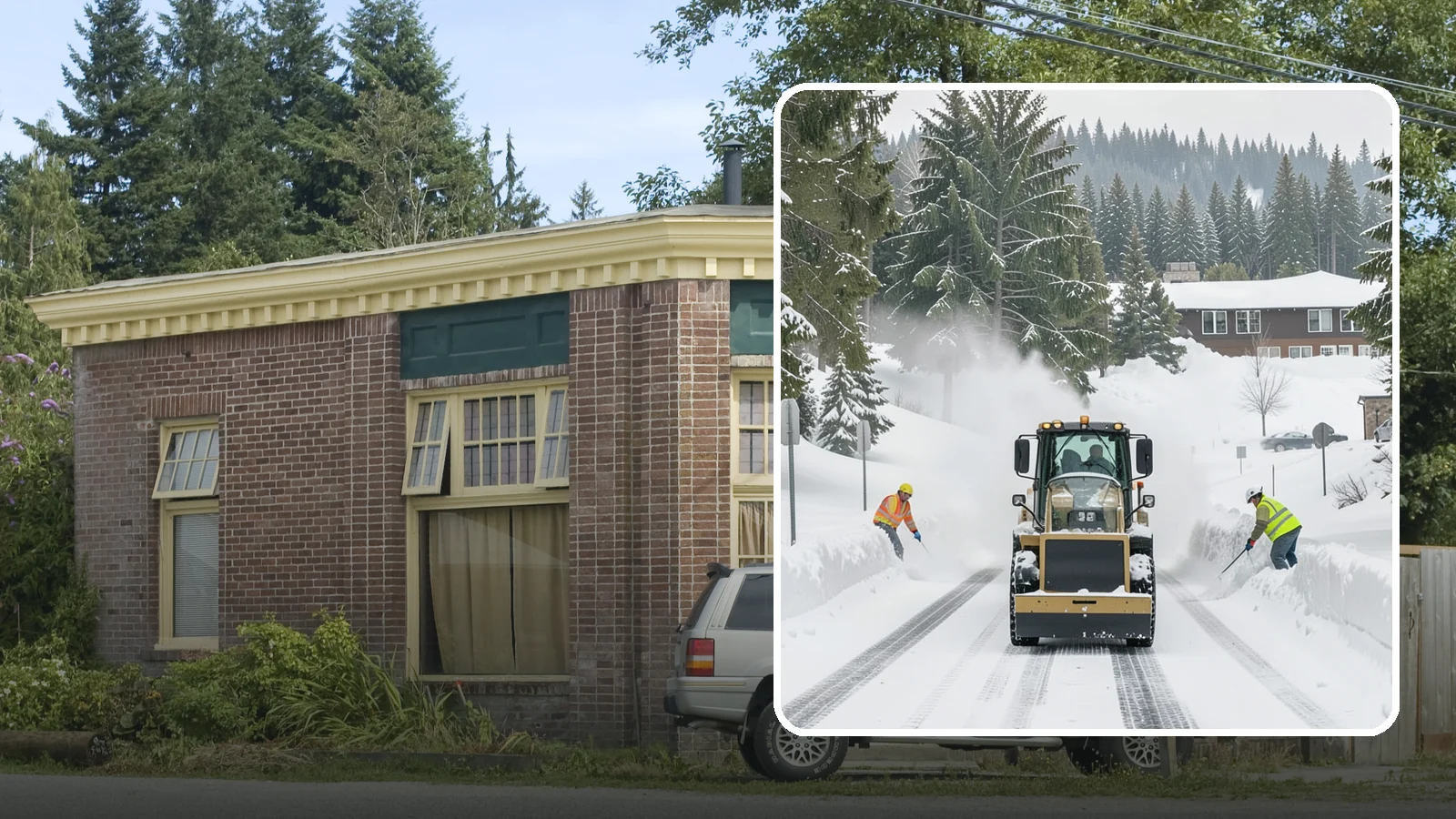 Hotel Snow Plowing in Hamilton, Skagit County, WA - We plow hotel lots, the porte-cochere, and guest entrances around the clock so arriving travelers always find safe access.