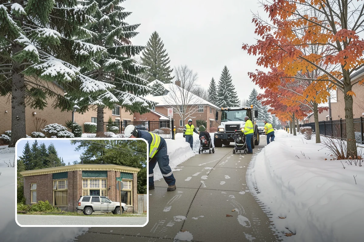 Hotel Snow Plowing in Hamilton, Skagit County, WA - Porte-cochere and guest lot cleared on a 24-hour basis