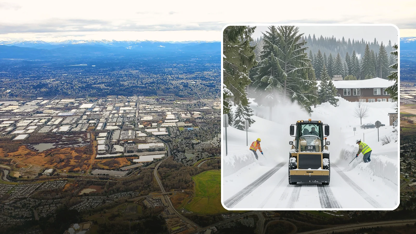 Hotel Snow Plowing in Kent, King County, WA - We plow hotel lots, the porte-cochere, and guest entrances around the clock so arriving travelers always find safe access.