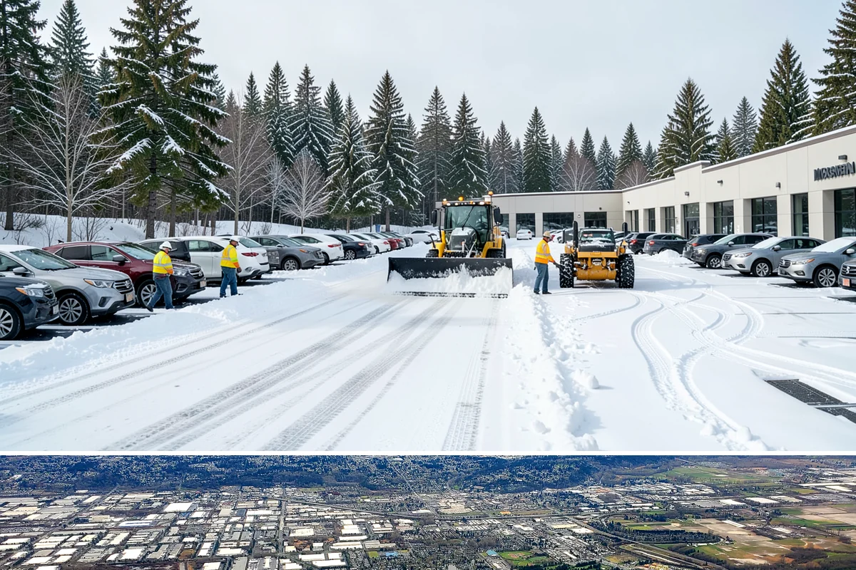 Hotel Snow Plowing in Kent, King County, WA - Arrange 24-hour seasonal coverage before winter so guests always arrive to a clear entrance.