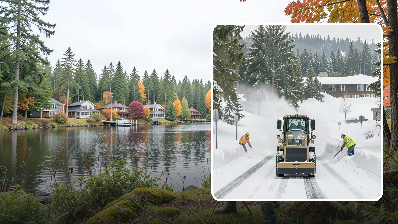 Hotel Snow Plowing in La Conner, Skagit County, WA - We plow hotel lots, the porte-cochere, and guest entrances around the clock so arriving travelers always find safe access.