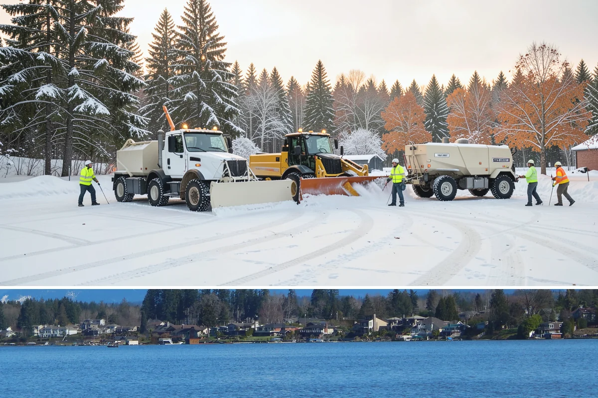 Hotel Snow Plowing in Lake Stevens, Snohomish County, WA - Arrange 24-hour seasonal coverage before winter so guests always arrive to a clear entrance.