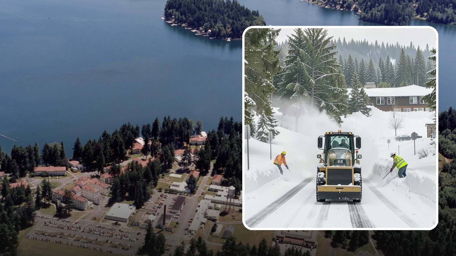 Hotel Snow Plowing in Lakewood, Pierce County, WA - We plow hotel lots, the porte-cochere, and guest entrances around the clock so arriving travelers always find safe access.
