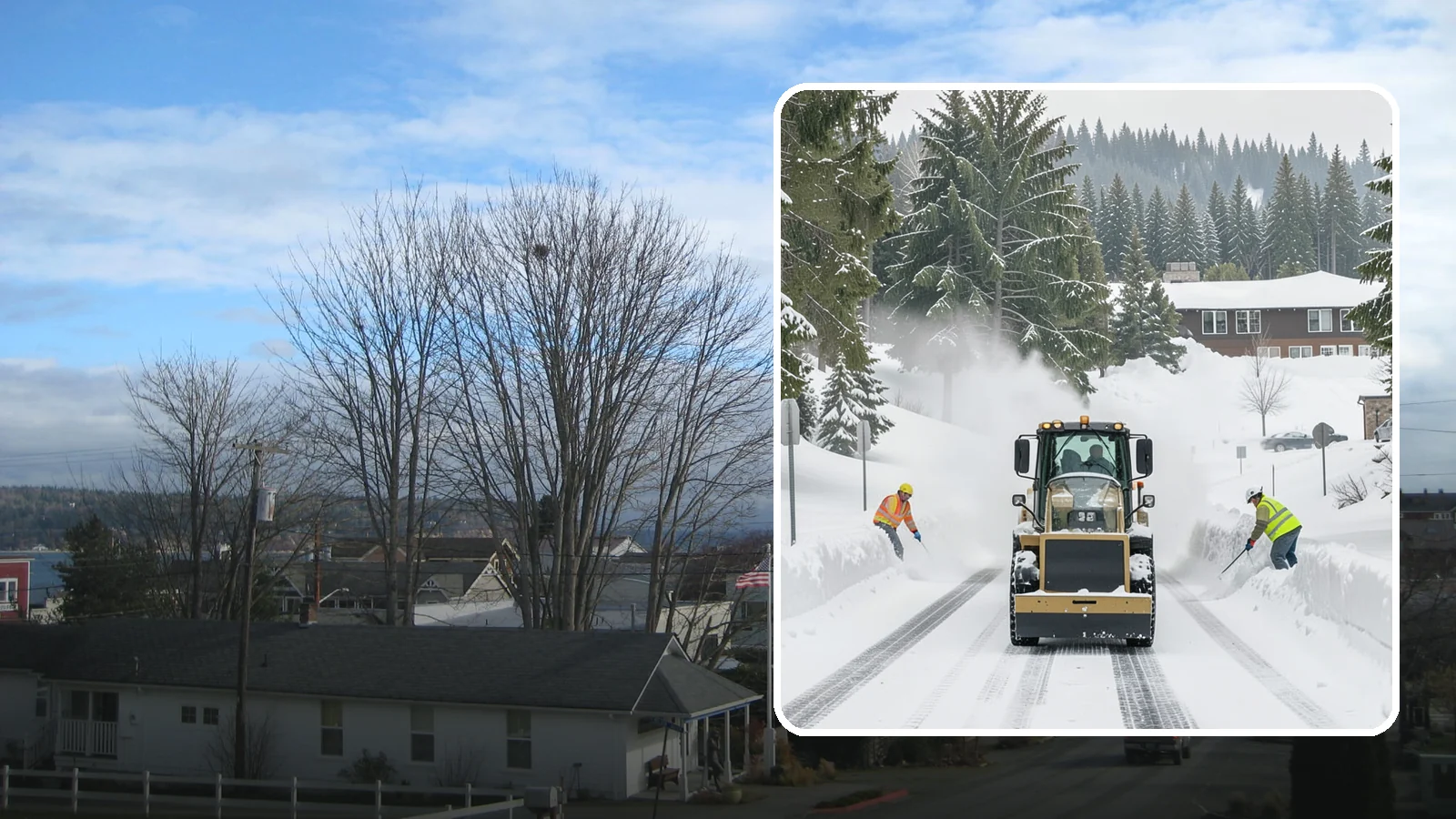 Hotel Snow Plowing in Langley, Island County, WA - We plow hotel lots, the porte-cochere, and guest entrances around the clock so arriving travelers always find safe access.
