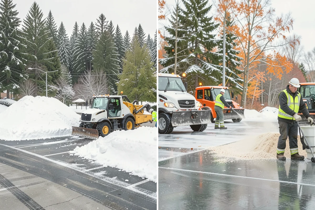 Hotel Snow Plowing in Langley, Island County, WA - Set 24-hour priorities for the porte-cochere, entrances, and guest lot