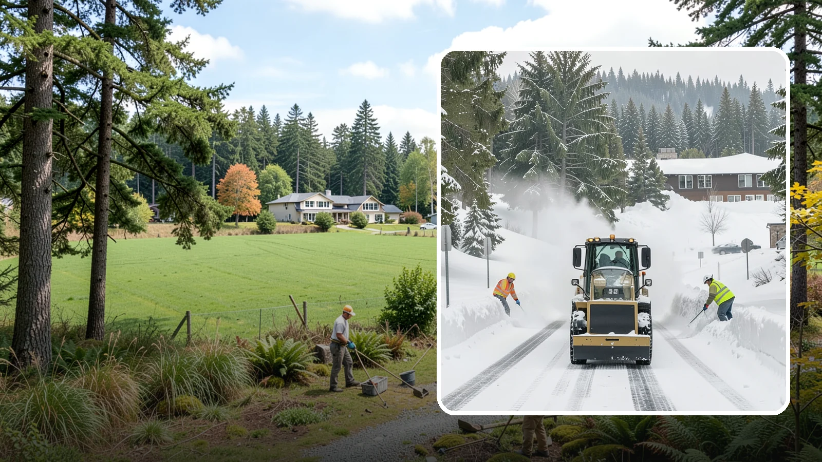 Hotel Snow Plowing in Lyman, Skagit County, WA - We plow hotel lots, the porte-cochere, and guest entrances around the clock so arriving travelers always find safe access.