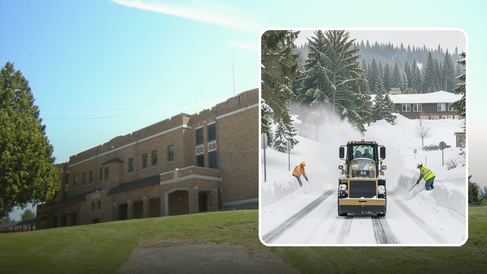 Hotel Snow Plowing in Maple Valley, King County, WA - We plow hotel lots, the porte-cochere, and guest entrances around the clock so arriving travelers always find safe access.