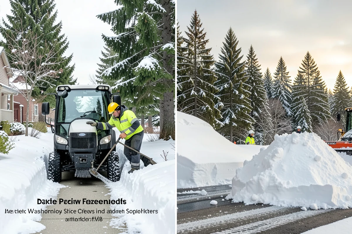 Hotel Snow Plowing in Maple Valley, King County, WA - Set 24-hour priorities for the porte-cochere, entrances, and guest lot