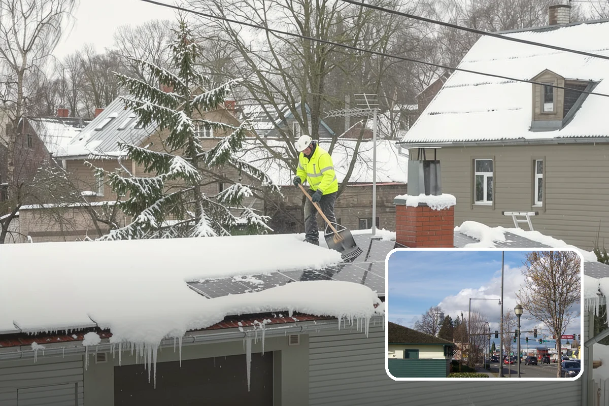Hotel Snow Plowing in Marysville, Snohomish County, WA - Porte-cochere and guest lot cleared on a 24-hour basis