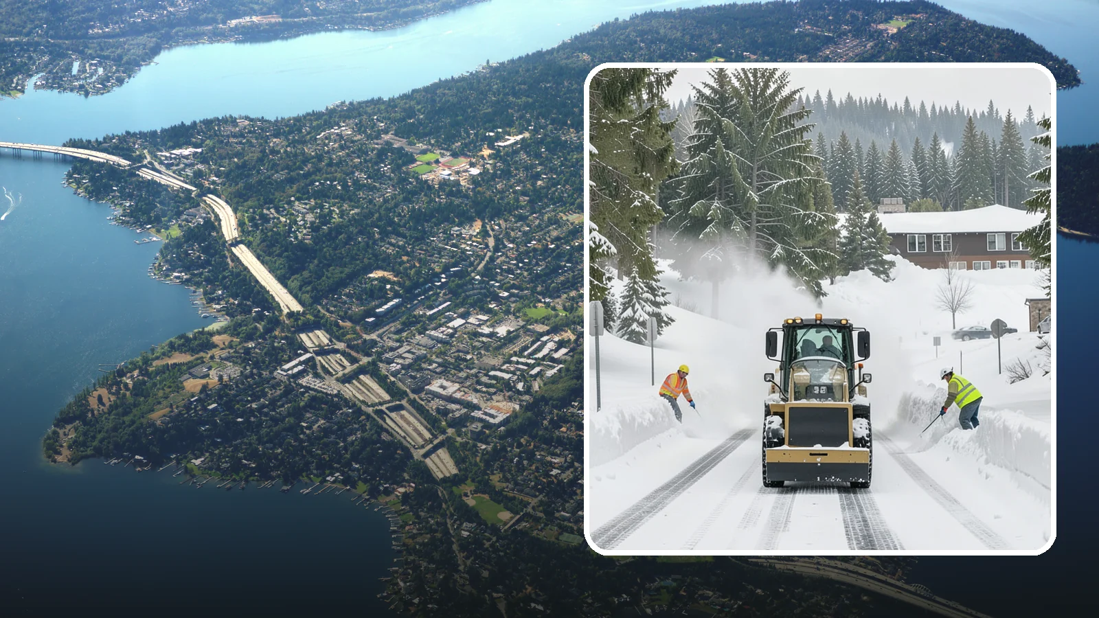 Hotel Snow Plowing in Mercer Island, King County, WA - We plow hotel lots, the porte-cochere, and guest entrances around the clock so arriving travelers always find safe access.
