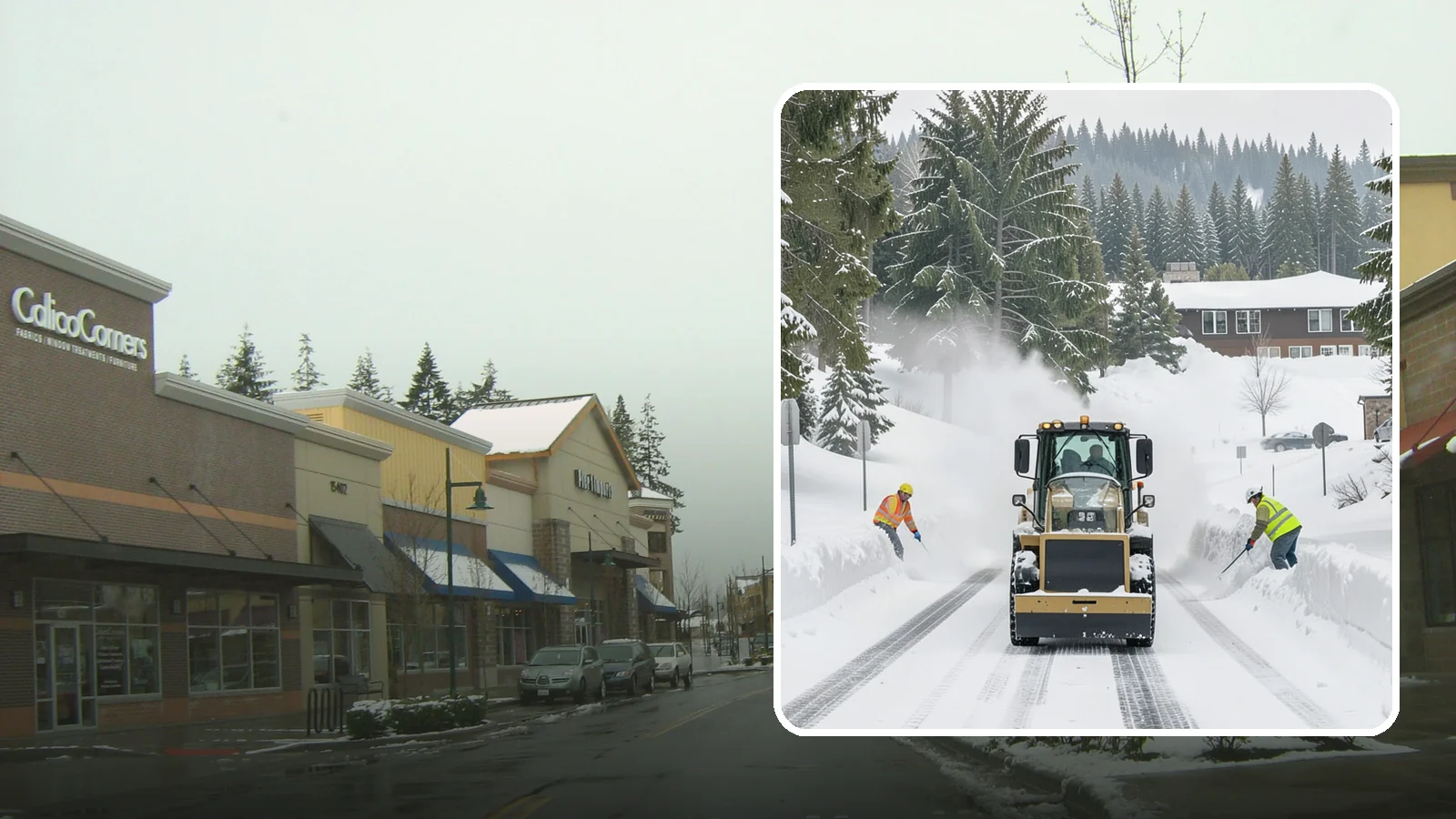 Hotel Snow Plowing in Mill Creek, Snohomish County, WA - We plow hotel lots, the porte-cochere, and guest entrances around the clock so arriving travelers always find safe access.