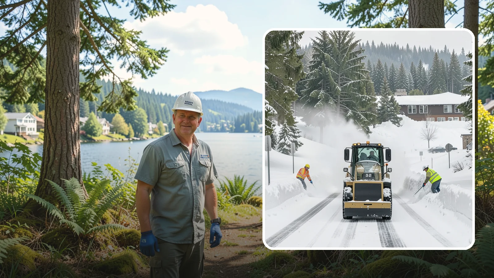 Hotel Snow Plowing in Milton, King County, WA - We plow hotel lots, the porte-cochere, and guest entrances around the clock so arriving travelers always find safe access.
