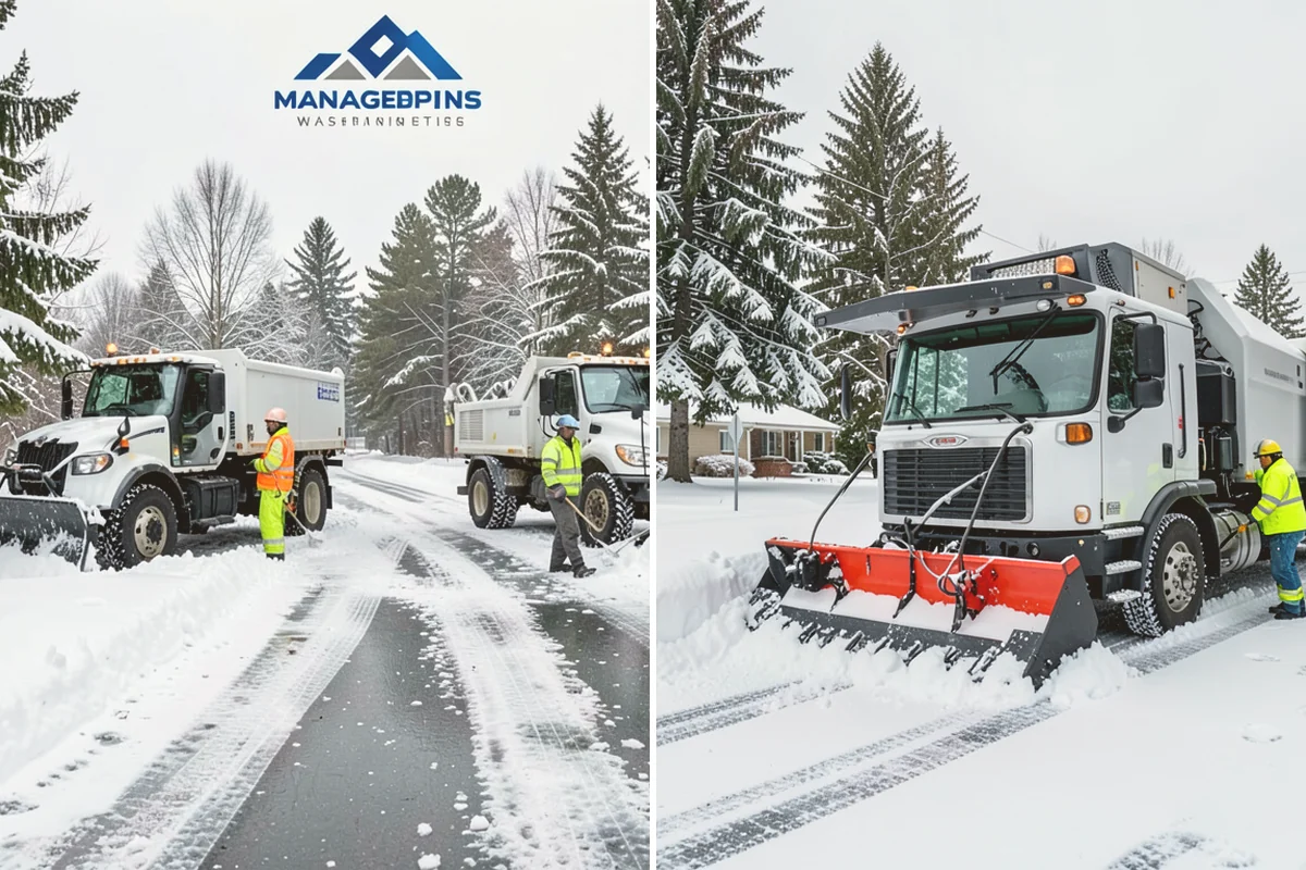 Hotel Snow Plowing in Milton, King County, WA - Set 24-hour priorities for the porte-cochere, entrances, and guest lot