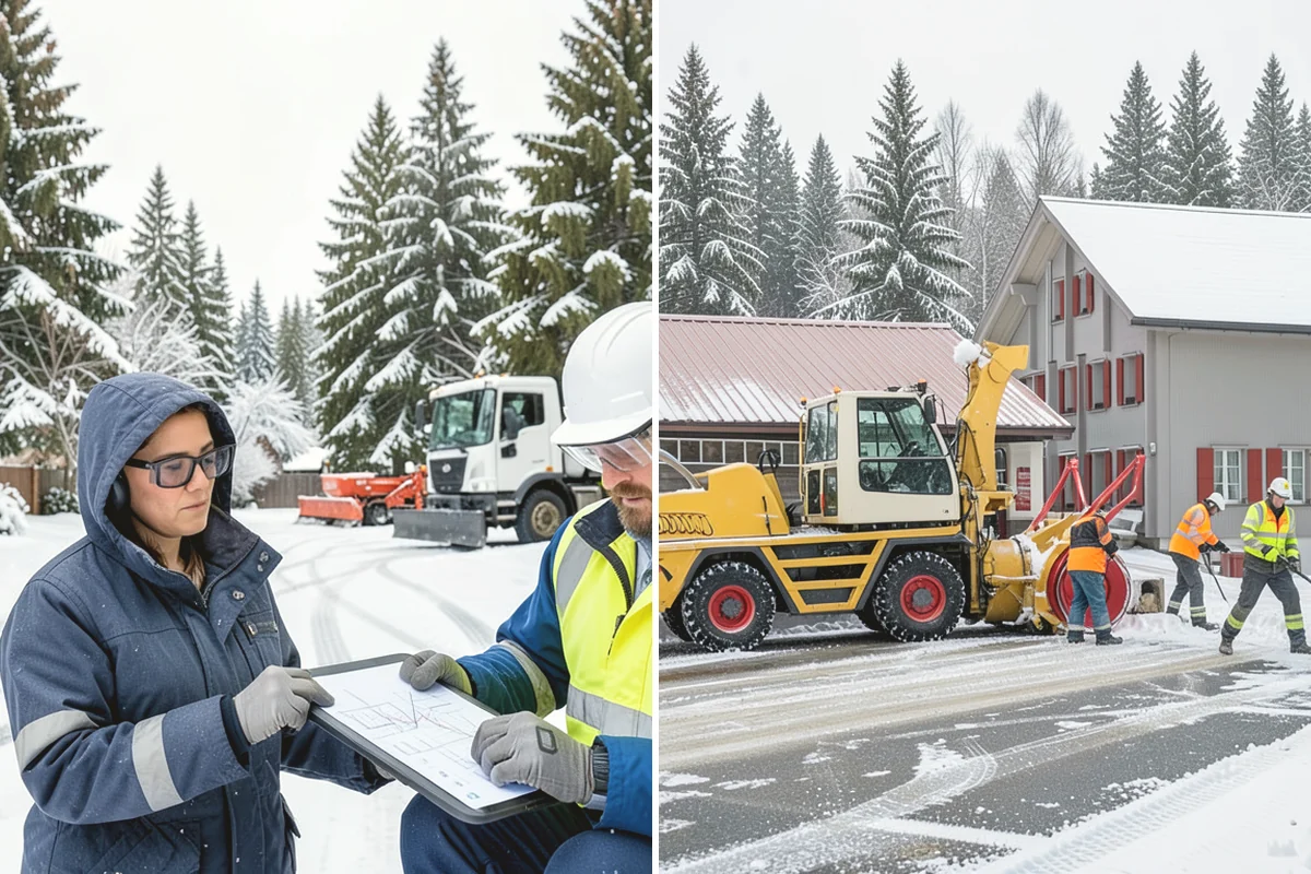 Hotel Snow Plowing in Monroe, Snohomish County, WA - Set 24-hour priorities for the porte-cochere, entrances, and guest lot