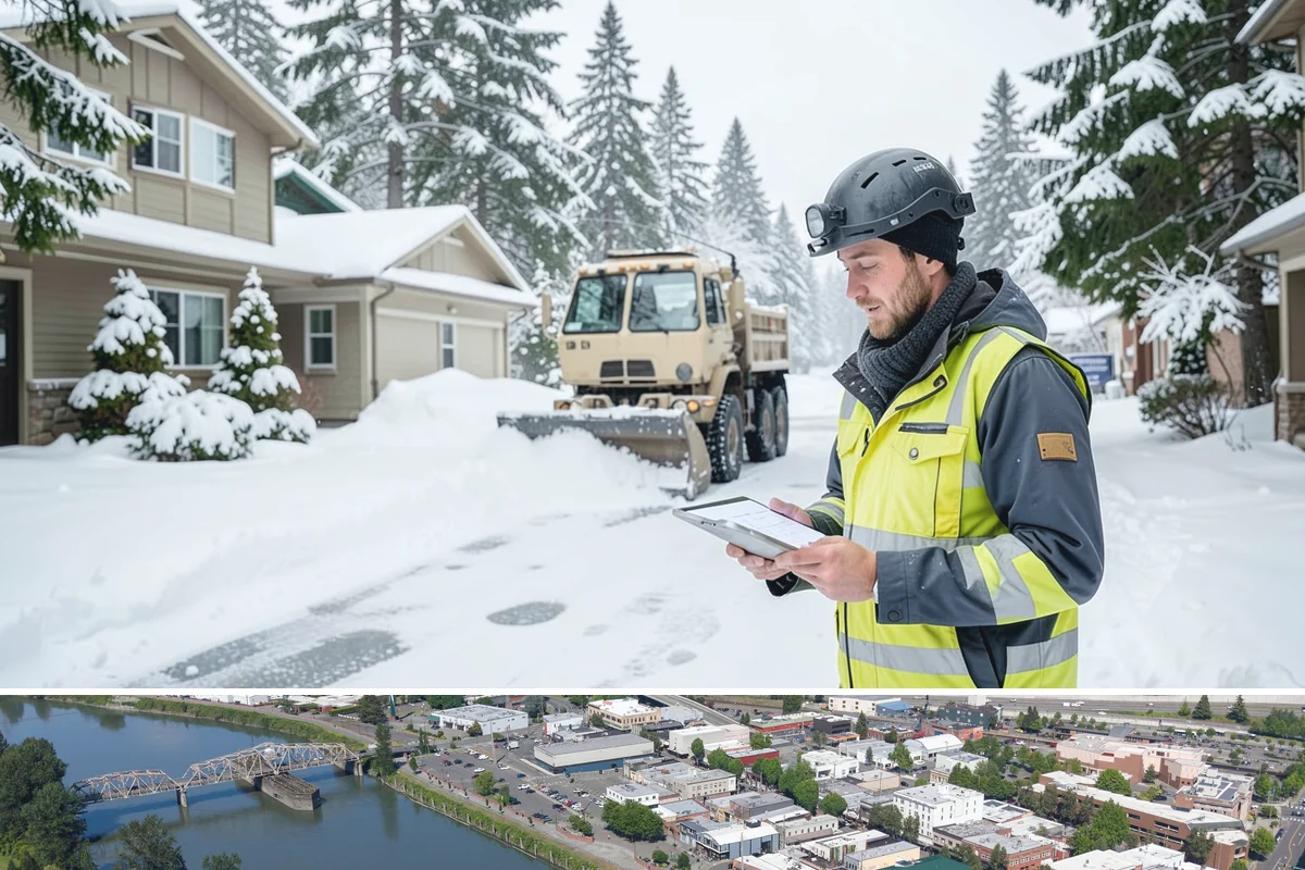 Hotel Snow Plowing in Mount Vernon, Skagit County, WA - Arrange 24-hour seasonal coverage before winter so guests always arrive to a clear entrance.