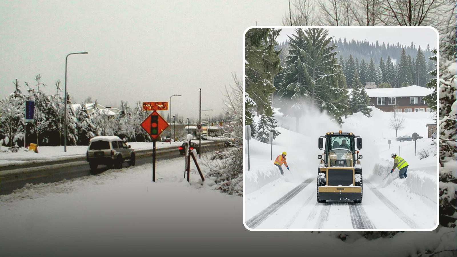 Hotel Snow Plowing in Newcastle, King County, WA - We plow hotel lots, the porte-cochere, and guest entrances around the clock so arriving travelers always find safe access.