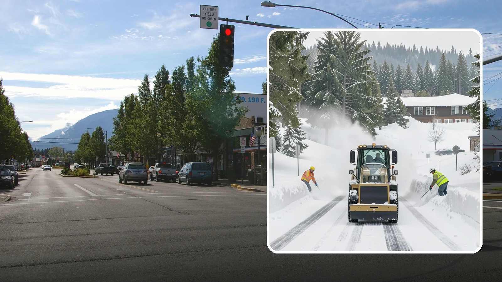 Hotel Snow Plowing in North Bend, King County, WA - We plow hotel lots, the porte-cochere, and guest entrances around the clock so arriving travelers always find safe access.