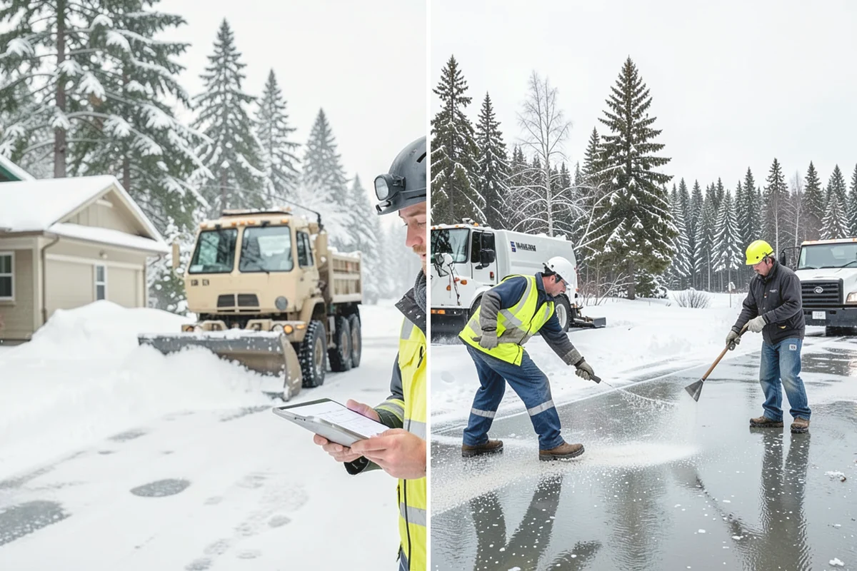 Hotel Snow Plowing in North Bend, King County, WA - Set 24-hour priorities for the porte-cochere, entrances, and guest lot