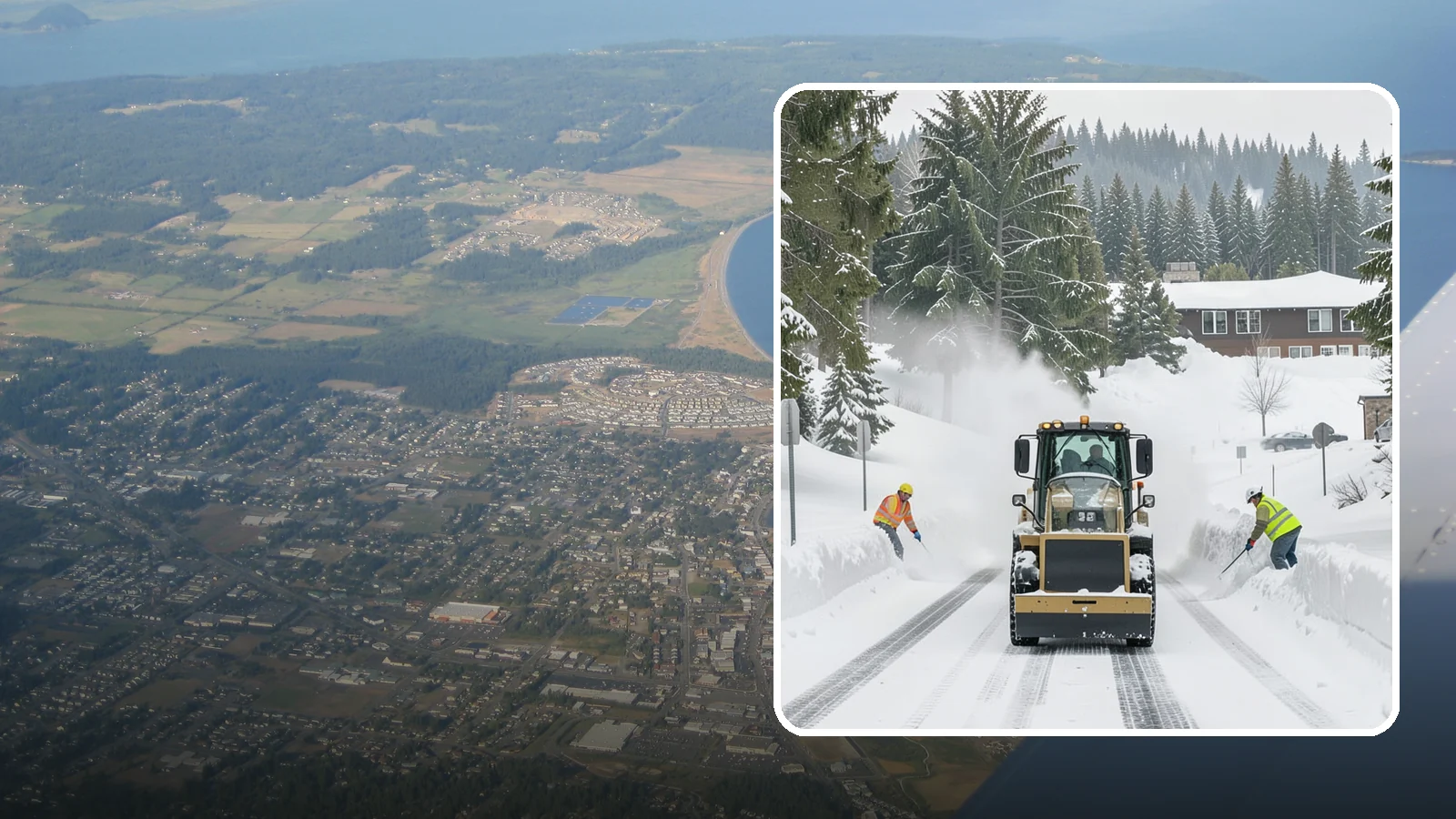 Hotel Snow Plowing in Oak Harbor, Island County, WA - We plow hotel lots, the porte-cochere, and guest entrances around the clock so arriving travelers always find safe access.
