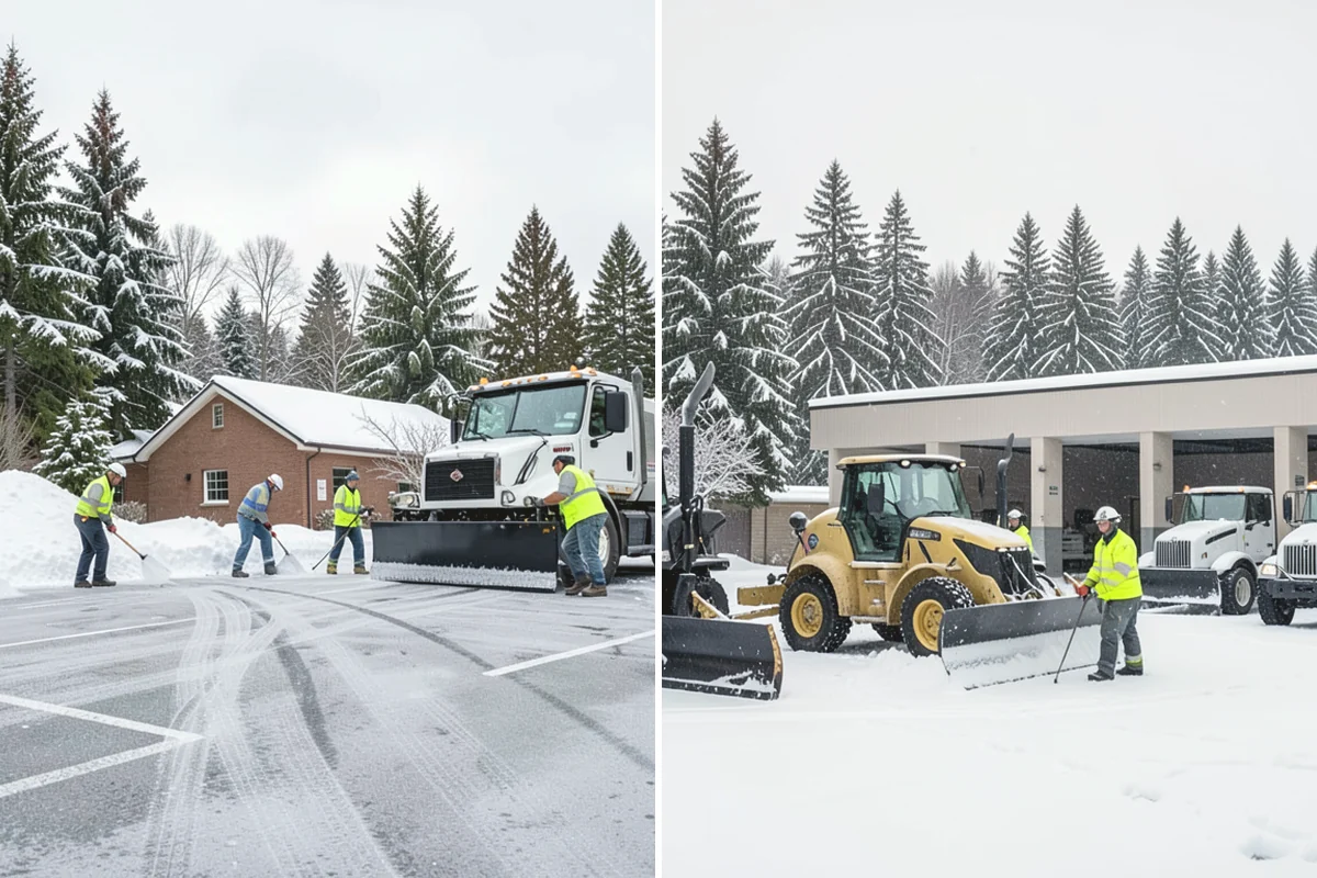 Hotel Snow Plowing in Oak Harbor, Island County, WA - Set 24-hour priorities for the porte-cochere, entrances, and guest lot