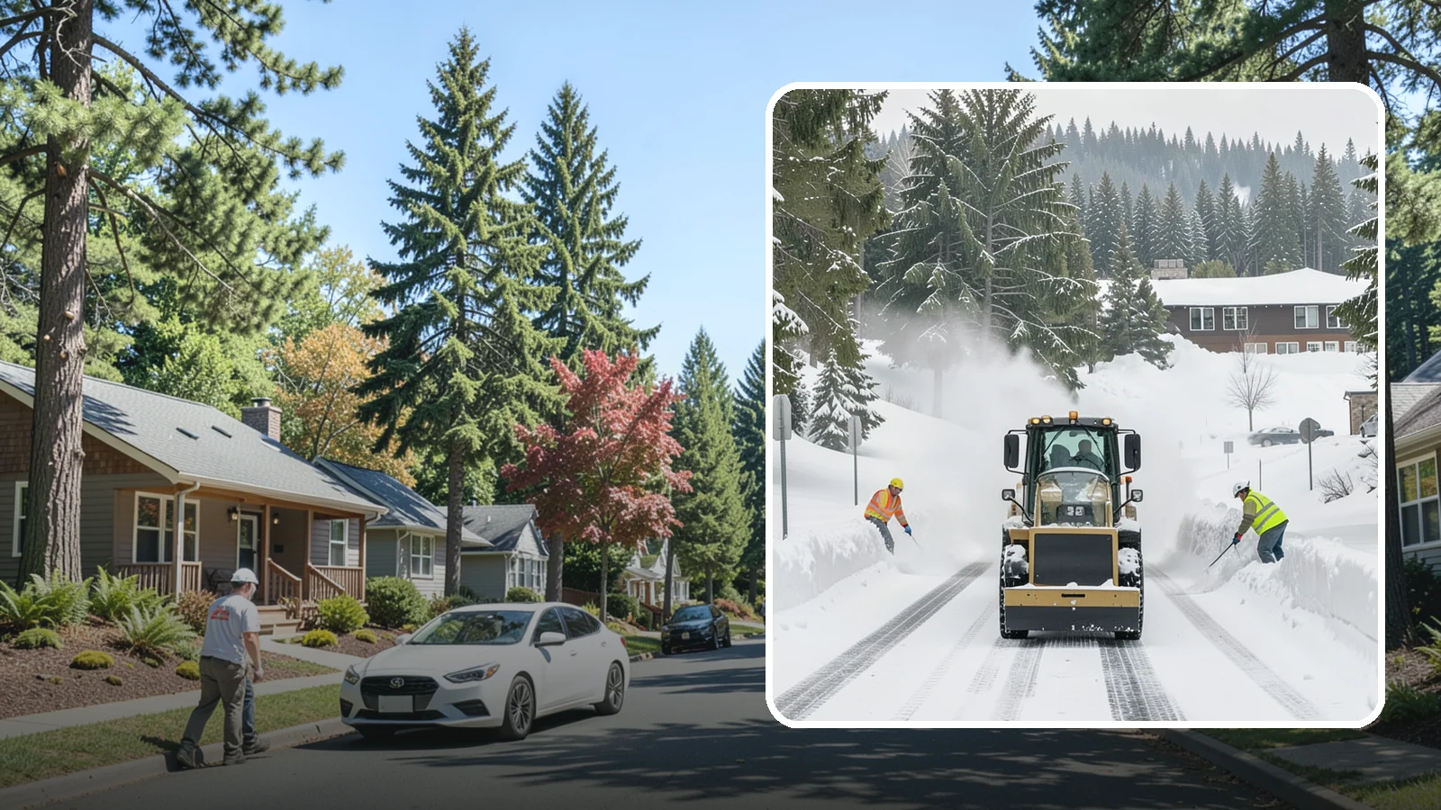 Hotel Snow Plowing in Orting, Pierce County, WA - We plow hotel lots, the porte-cochere, and guest entrances around the clock so arriving travelers always find safe access.