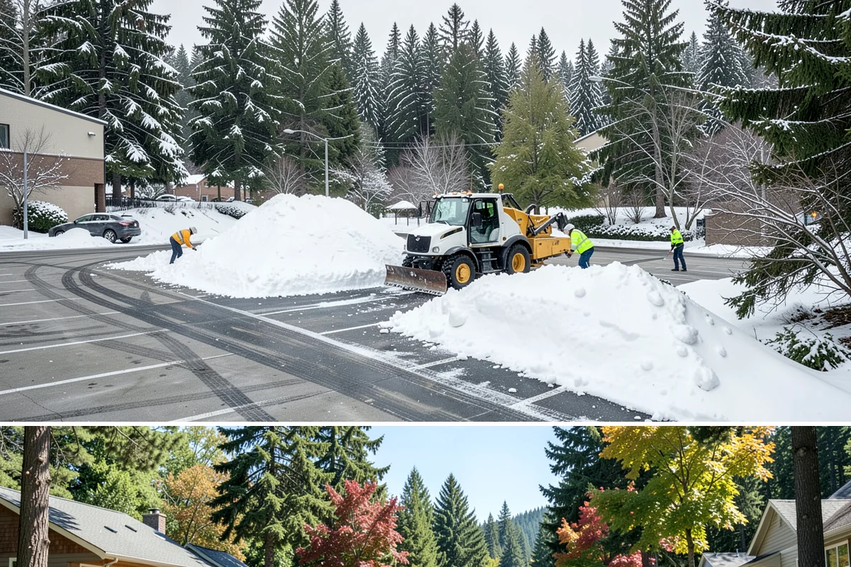 Hotel Snow Plowing in Orting, Pierce County, WA - Arrange 24-hour seasonal coverage before winter so guests always arrive to a clear entrance.
