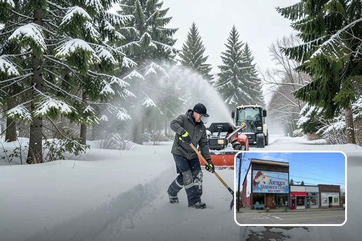 Hotel Snow Plowing in Ruston, Pierce County, WA - Porte-cochere and guest lot cleared on a 24-hour basis