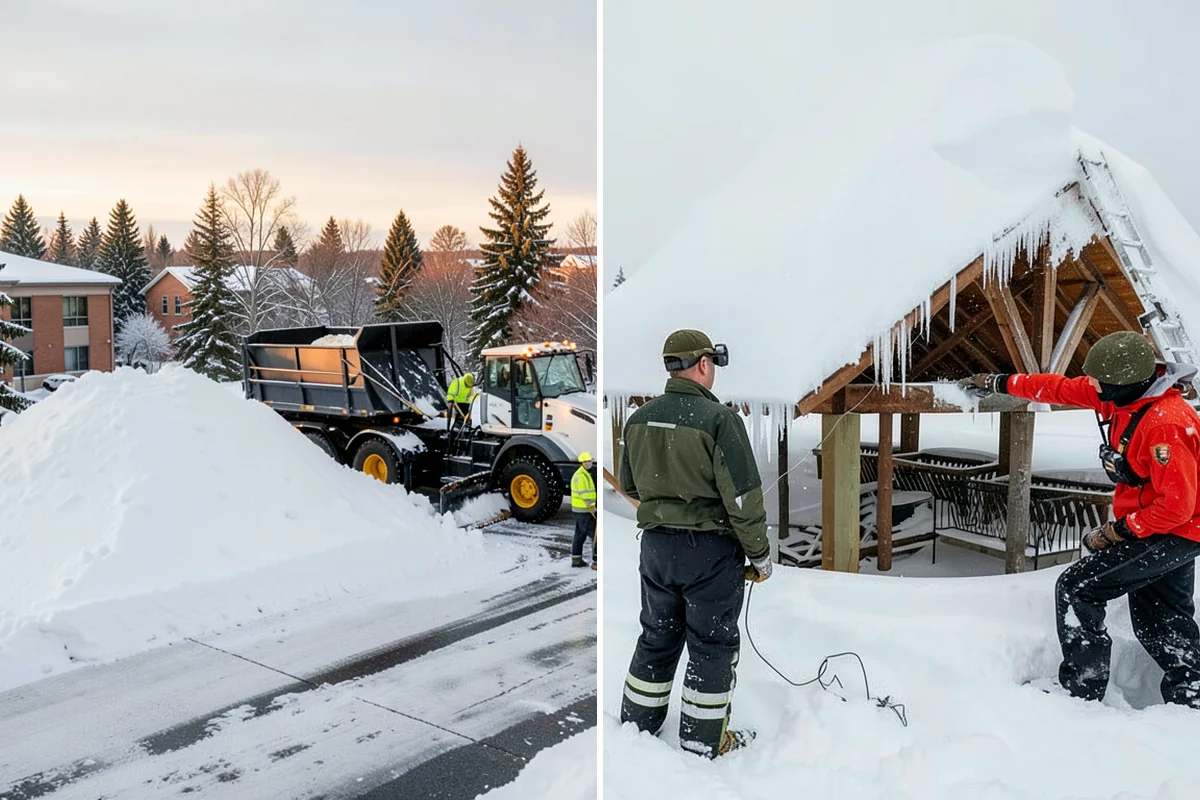 Hotel Snow Plowing in Sedro-Woolley, Skagit County, WA - Set 24-hour priorities for the porte-cochere, entrances, and guest lot