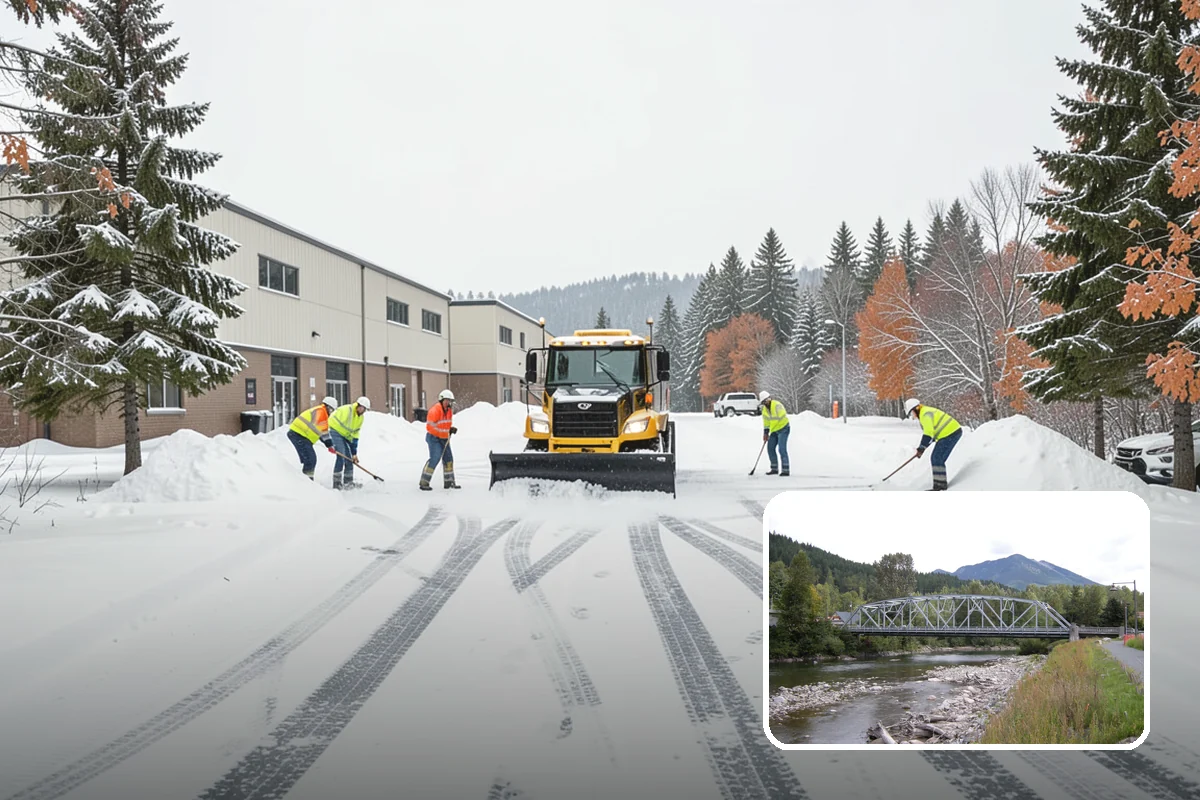Hotel Snow Plowing in Skykomish, King County, WA - Porte-cochere and guest lot cleared on a 24-hour basis