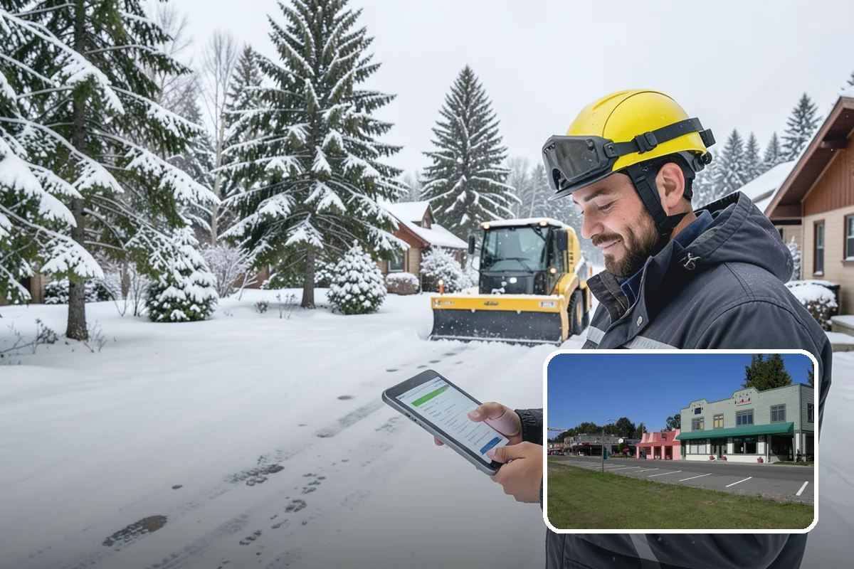 Hotel Snow Plowing in Snoqualmie, King County, WA - Porte-cochere and guest lot cleared on a 24-hour basis
