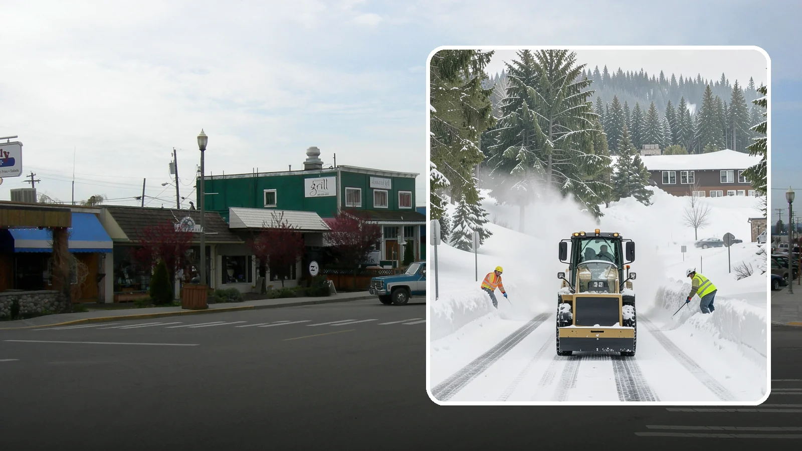 Hotel Snow Plowing in Stanwood, Snohomish County, WA - We plow hotel lots, the porte-cochere, and guest entrances around the clock so arriving travelers always find safe access.