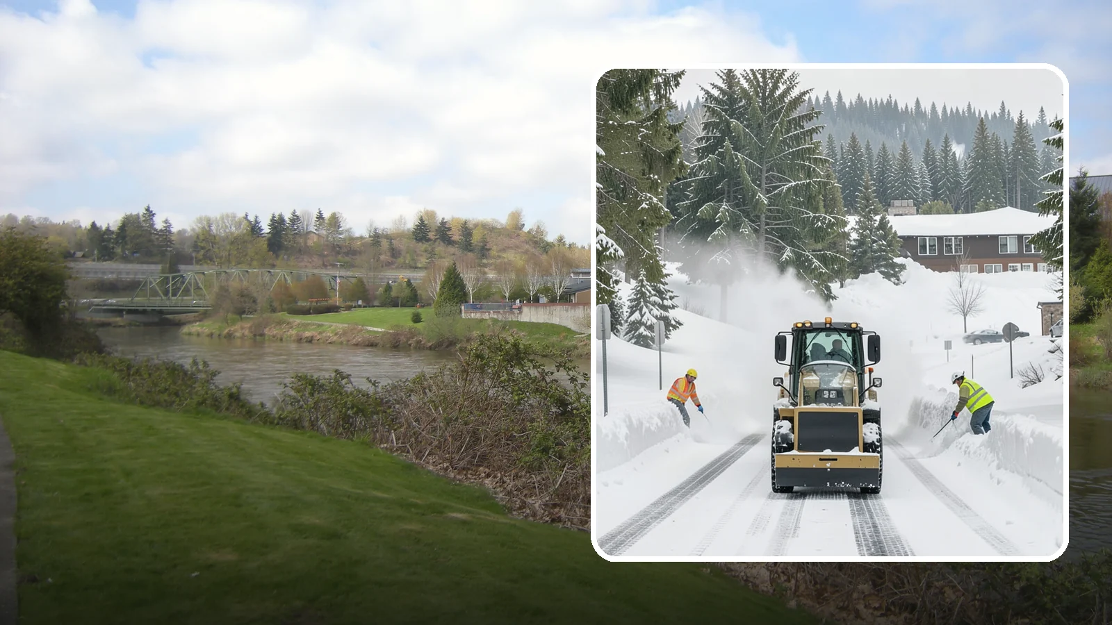 Hotel Snow Plowing in Tukwila, King County, WA - We plow hotel lots, the porte-cochere, and guest entrances around the clock so arriving travelers always find safe access.