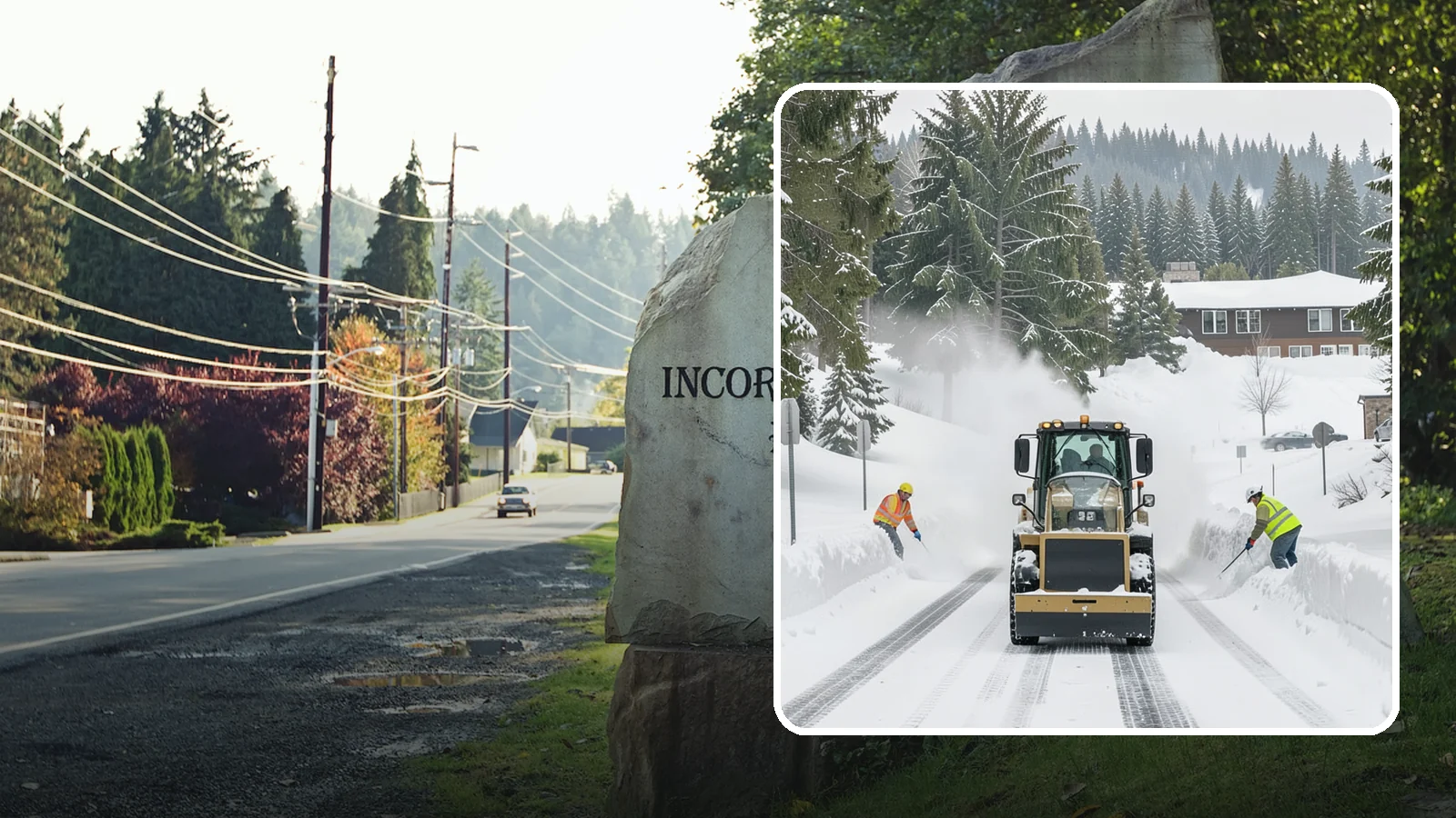 Hotel Snow Plowing in Wilkeson, Pierce County, WA - We plow hotel lots, the porte-cochere, and guest entrances around the clock so arriving travelers always find safe access.