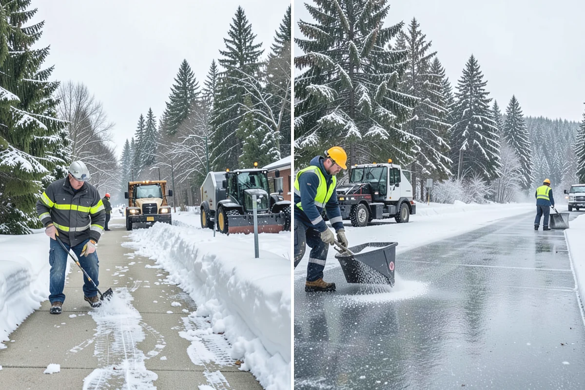Hotel Snow Plowing in Woodinville, King County, WA - Set 24-hour priorities for the porte-cochere, entrances, and guest lot
