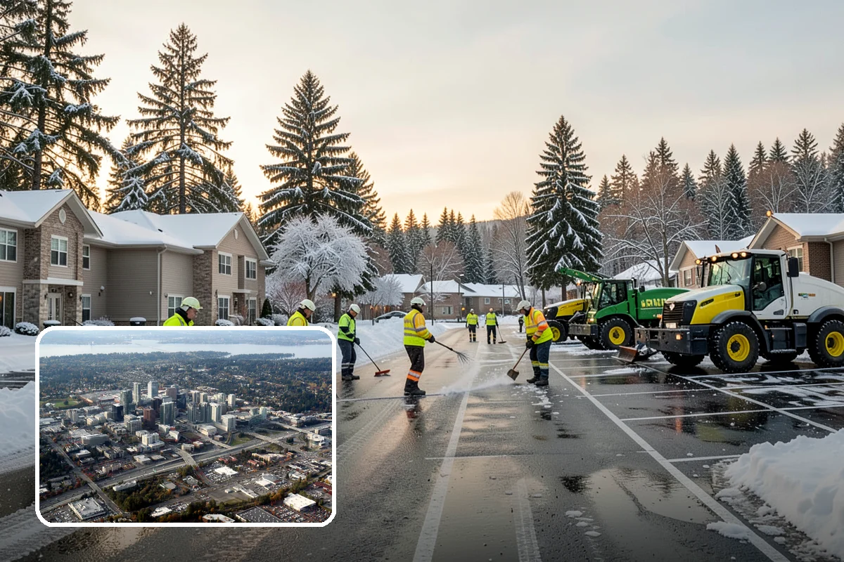 Hotel Snow Removal in Bellevue, King County, WA - Round-the-clock clearing for guest arrivals