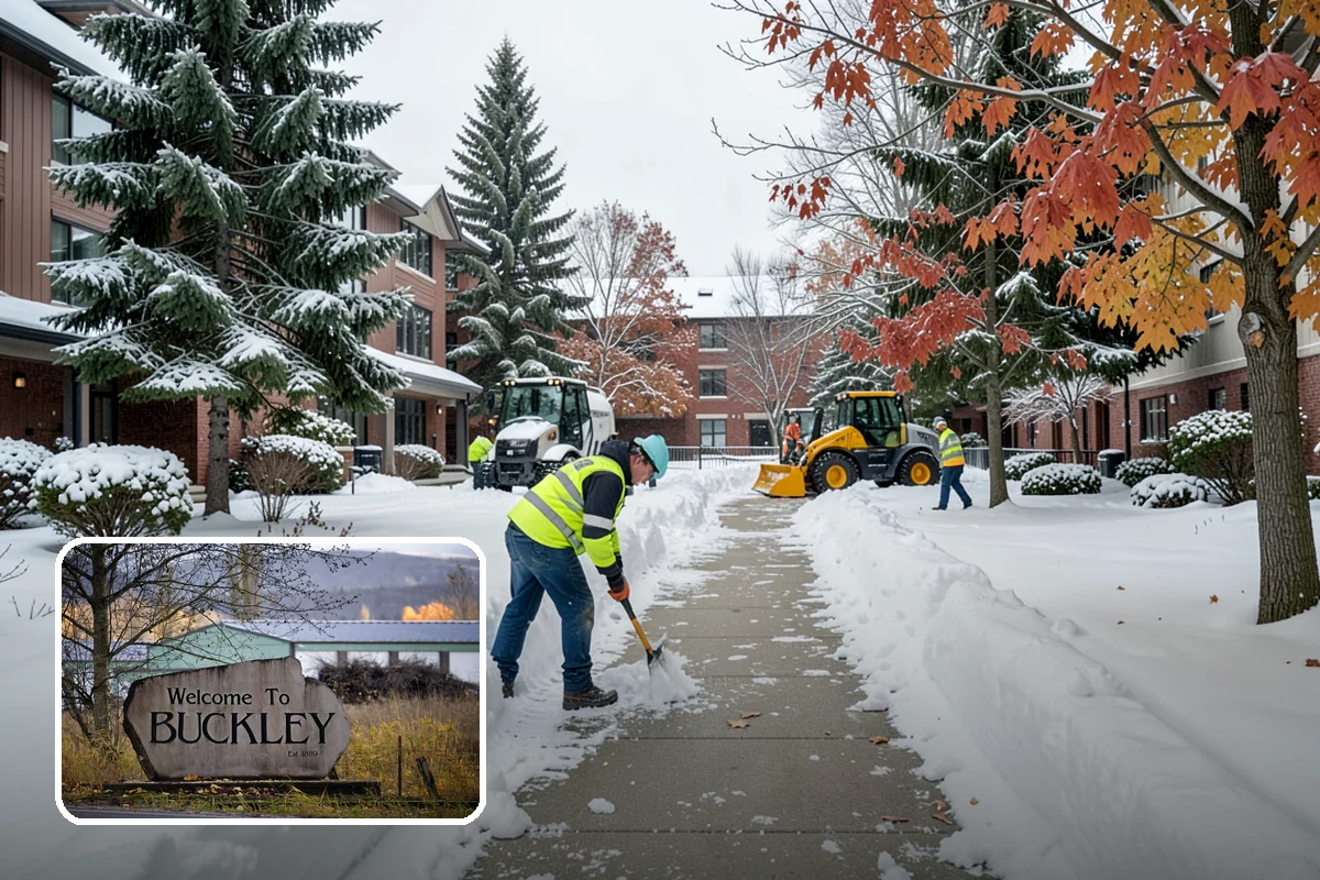 Hotel Snow Removal in Buckley, Pierce County, WA - Round-the-clock clearing for guest arrivals