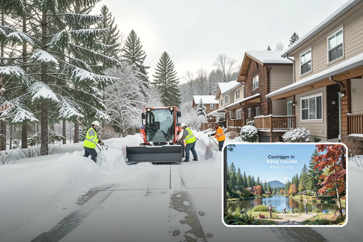 Hotel Snow Removal in Covington, King County, WA - Round-the-clock clearing for guest arrivals