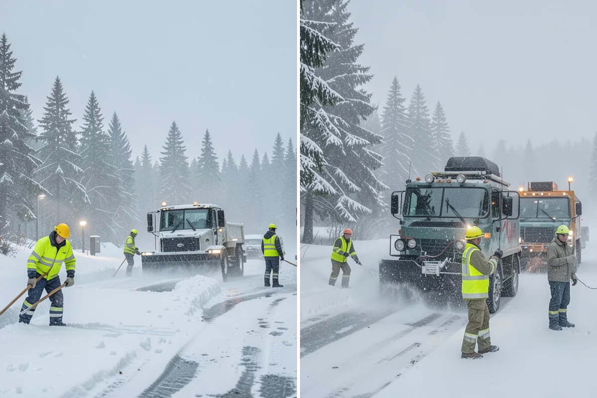 Hotel Snow Removal in Des Moines, King County, WA - Review arrival drive, guest parking, and shuttle routes