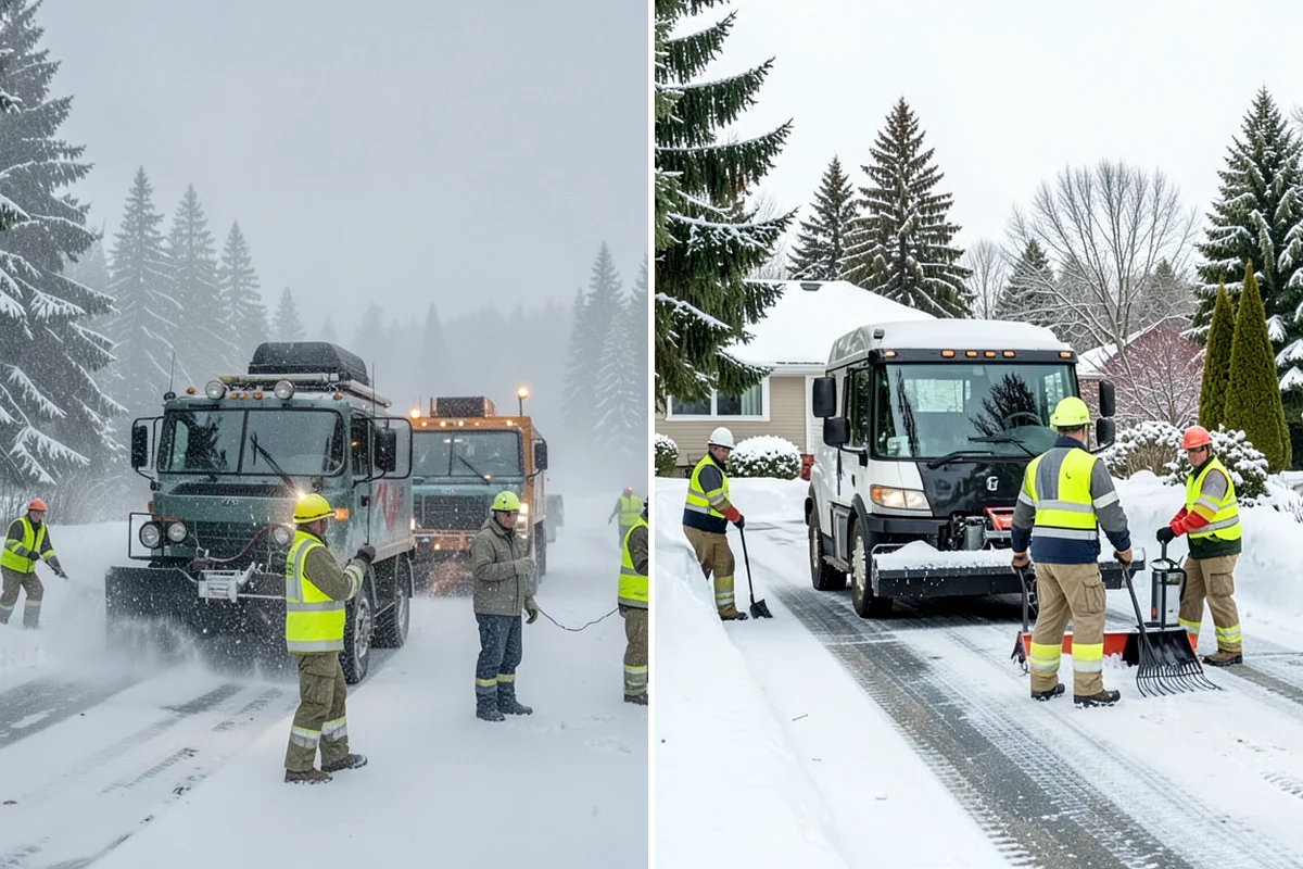 Hotel Snow Removal in Enumclaw, King County, WA - Review arrival drive, guest parking, and shuttle routes