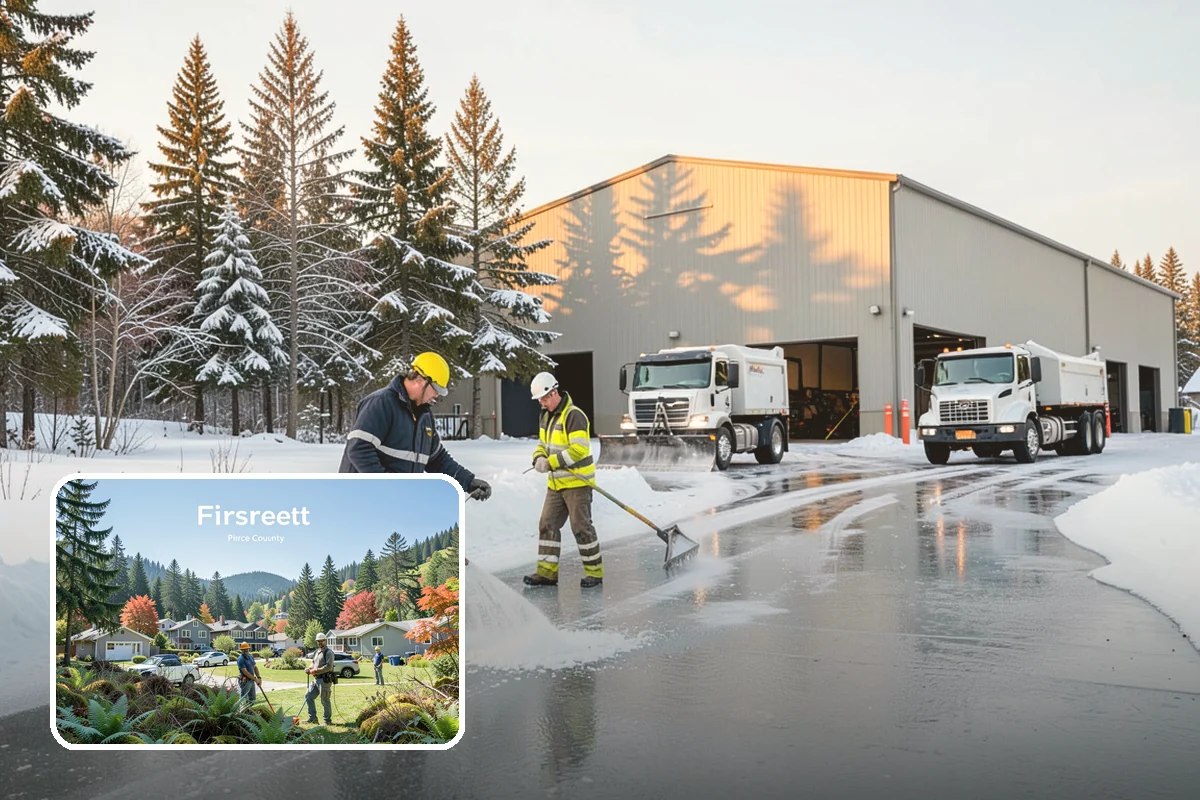 Hotel Snow Removal in Fircrest, Pierce County, WA - Round-the-clock clearing for guest arrivals