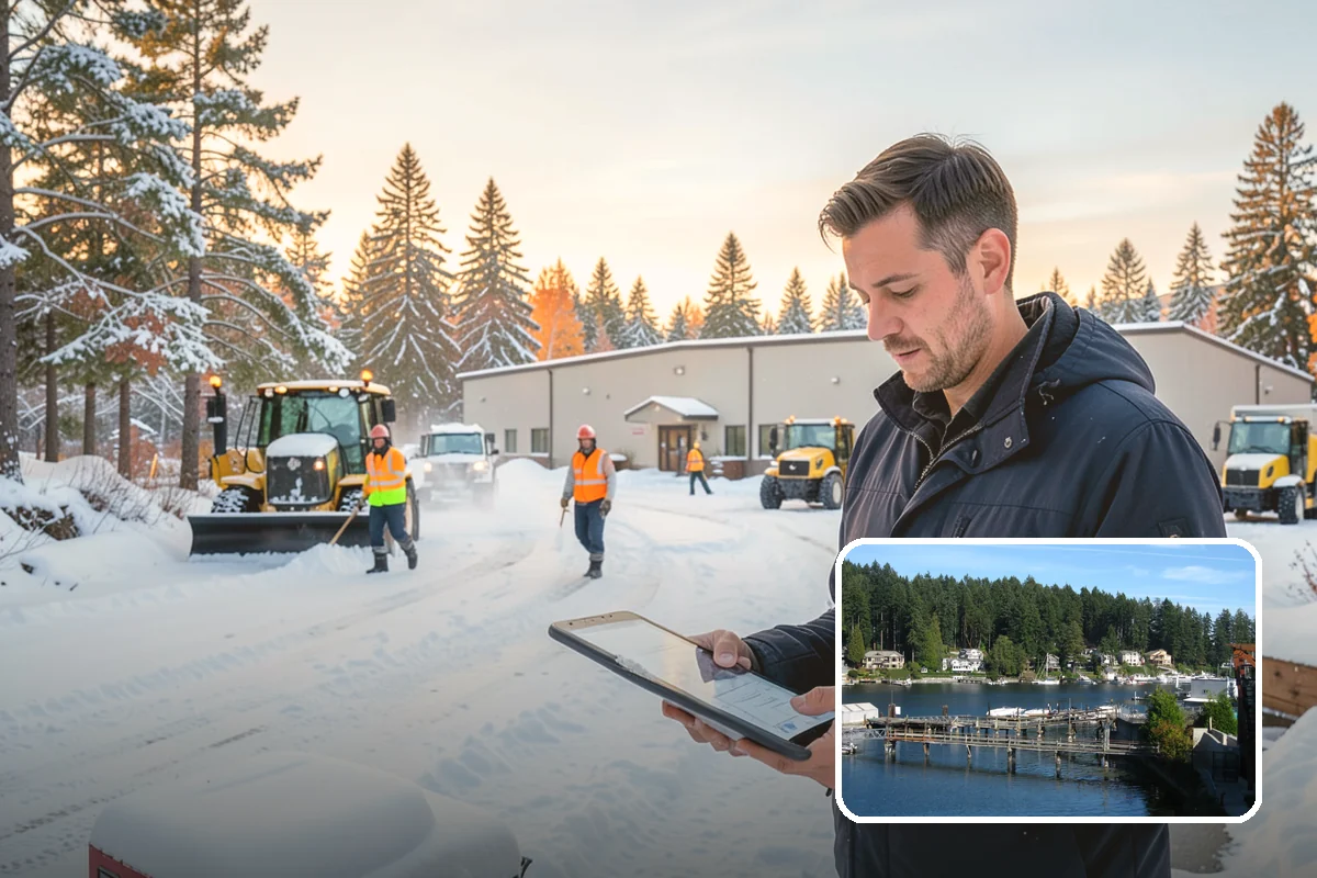 Hotel Snow Removal in Gig Harbor, Pierce County, WA - Round-the-clock clearing for guest arrivals