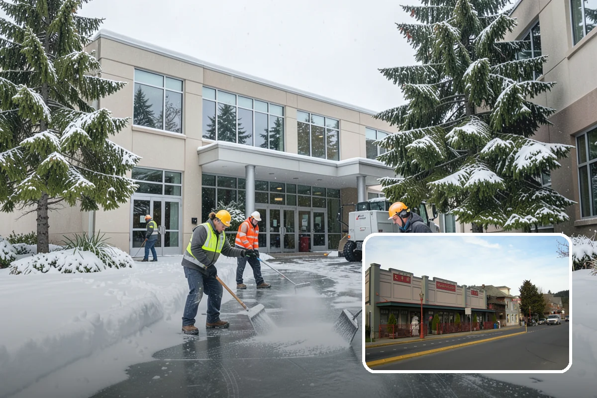 Hotel Snow Removal in Issaquah, King County, WA - Round-the-clock clearing for guest arrivals