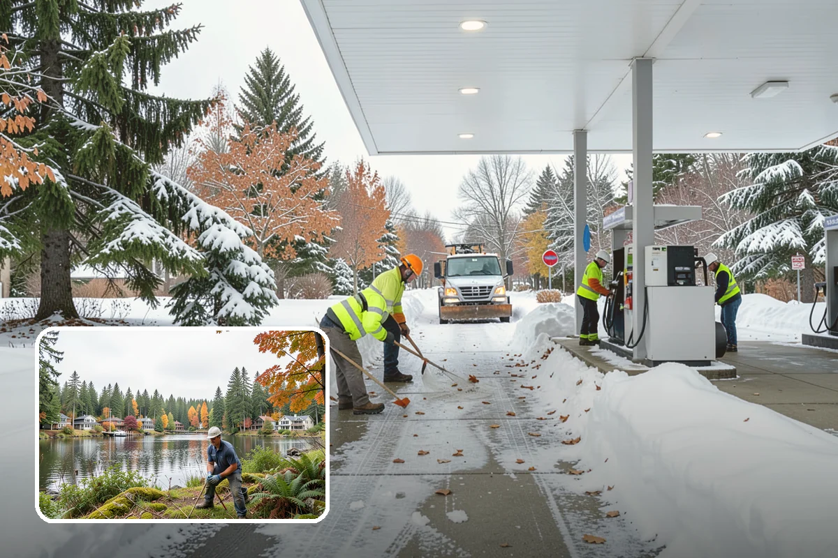 Hotel Snow Removal in La Conner, Skagit County, WA - Round-the-clock clearing for guest arrivals
