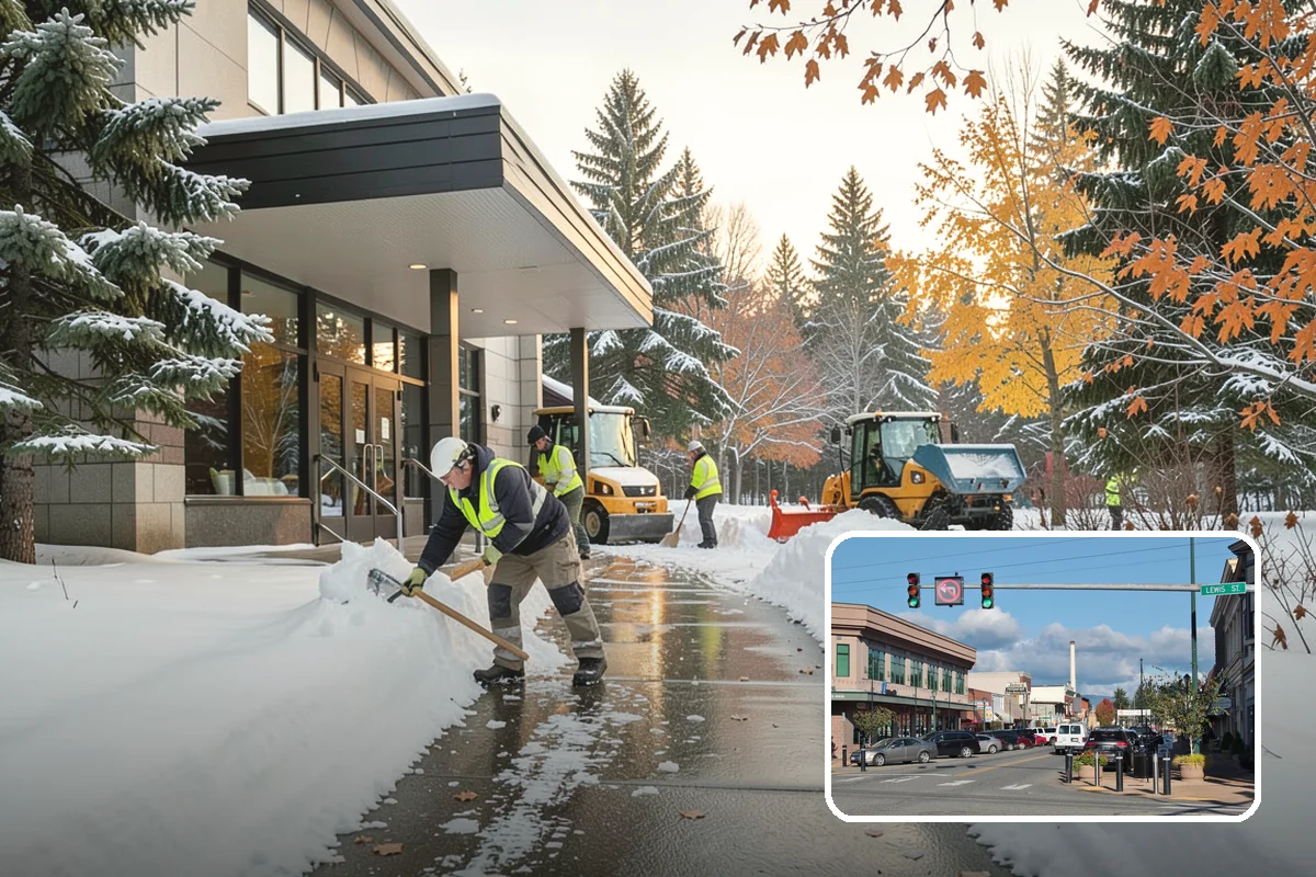 Hotel Snow Removal in Monroe, Snohomish County, WA - Round-the-clock clearing for guest arrivals