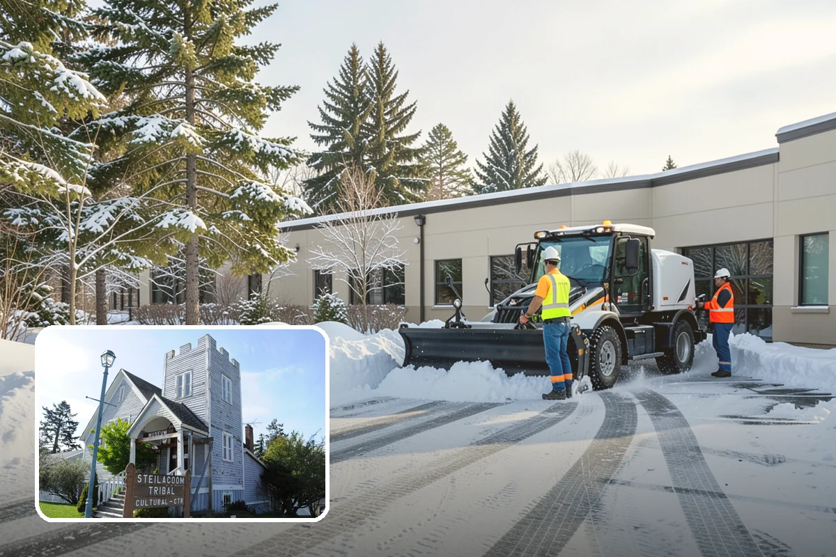 Hotel Snow Removal in Steilacoom, Pierce County, WA - Round-the-clock clearing for guest arrivals